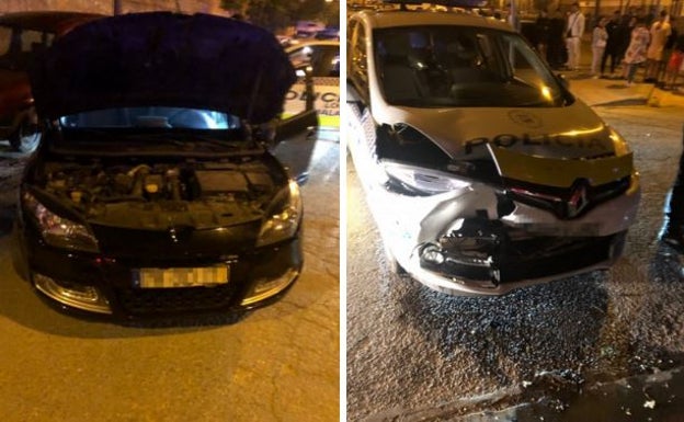 Detenido en Málaga tras colisionar con la policía en su fuga con un coche robado y bajo los efectos del alcohol