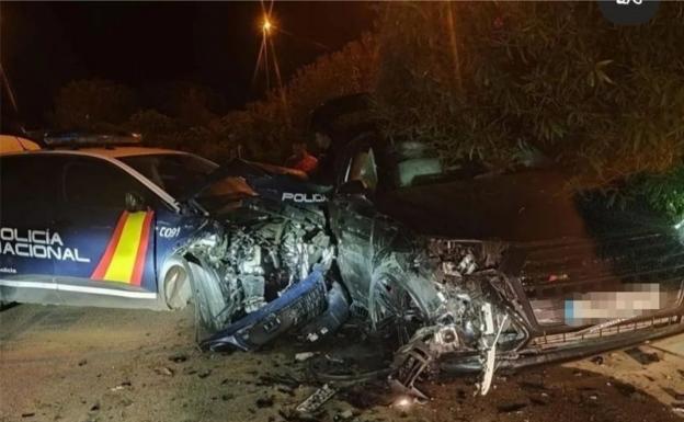 La fuga de un Audi a toda velocidad por las calles de Marbella que acabó con una embestida a la policía