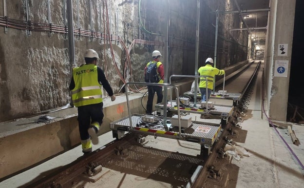 El metro de Málaga inicia las pruebas de señalización y seguridad en el túnel del Centro