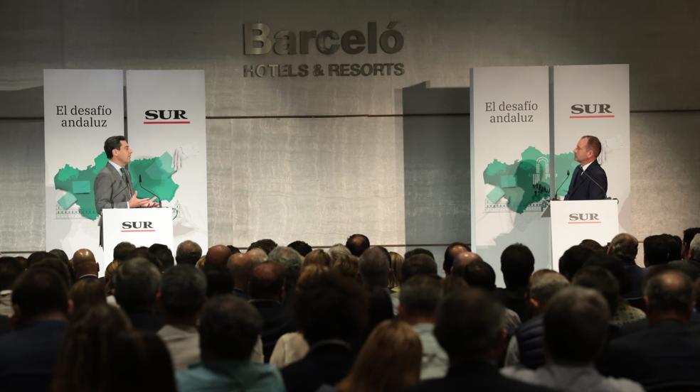 El encuentro-coloquio 'El desafío andaluz' con Juanma Moreno en imágenes