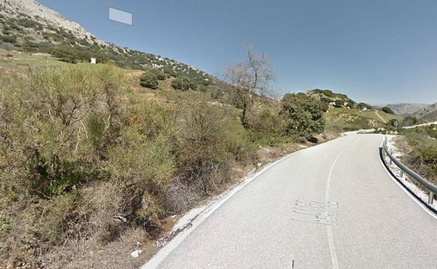 Un muerto y dos heridos al caer un coche por un barranco en una finca de cerezos en Alfarnatejo