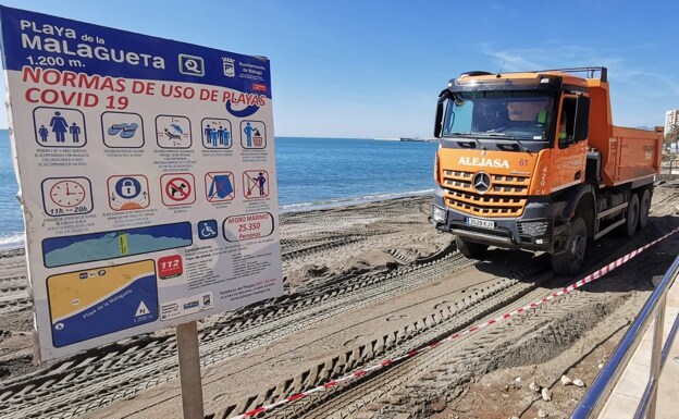 La reposición de la playa de La Malagueta se hará por las noches para no afectar a los bañistas