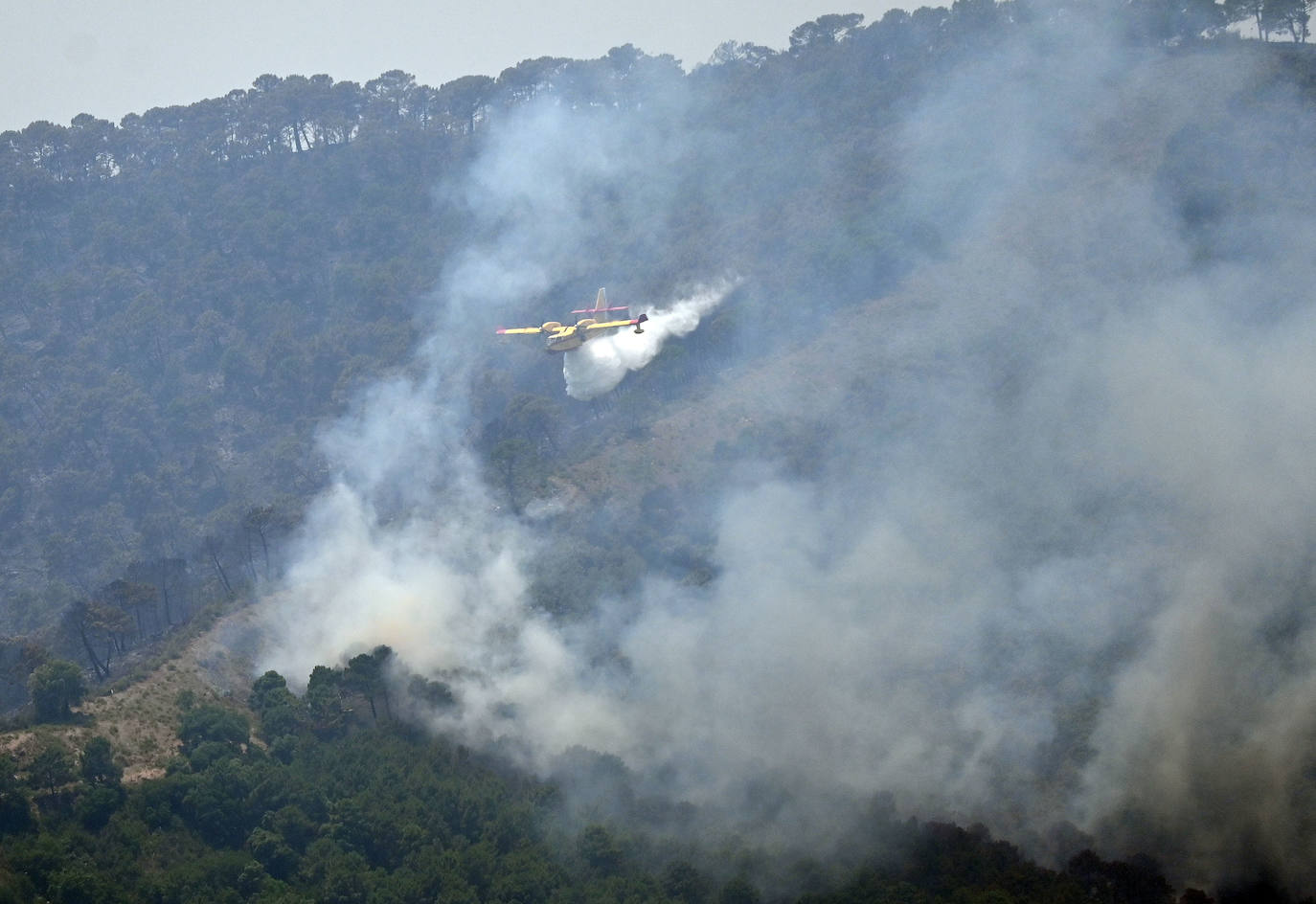 Incendio en Pujerra, en imágenes