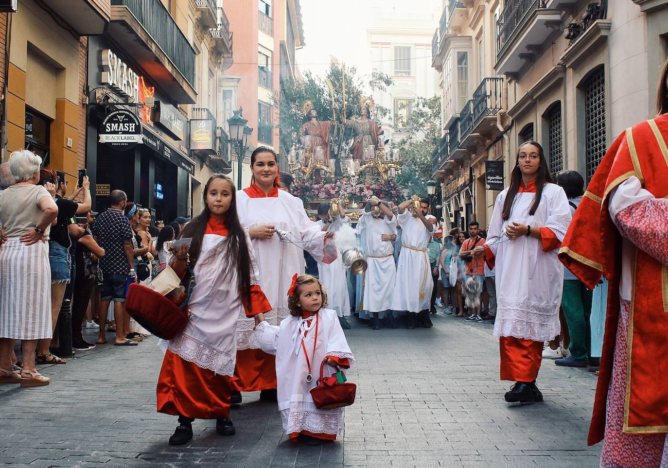 Procesión de los Patronos de Málaga por el Centro