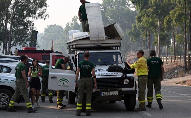 El Infoca da por controlado el incendio de Sierra Bermeja una semana después de su inicio