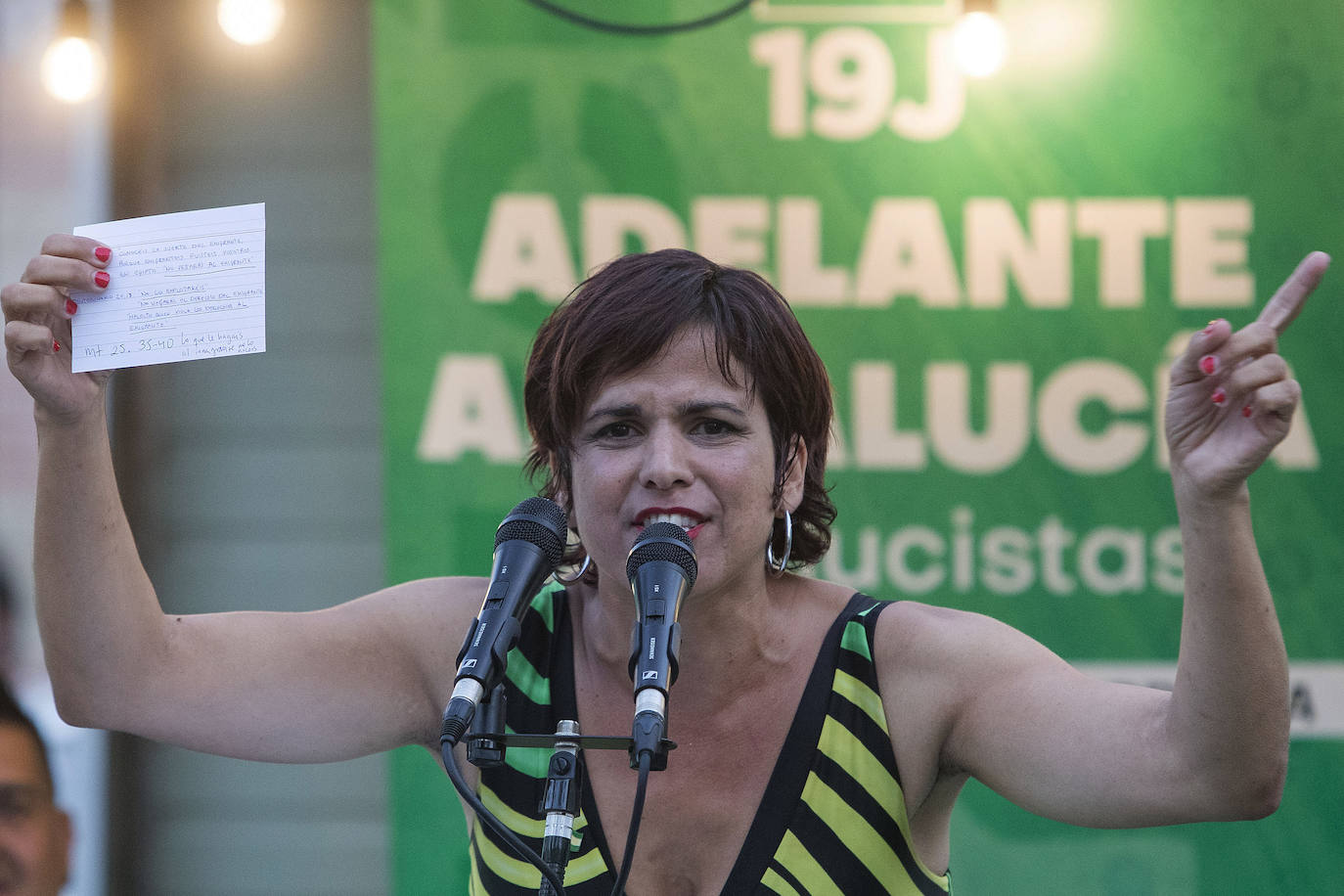 Teresa Rodríguez y su mensaje andalucista: «Nuestros escaños no cotizan en Madrid»