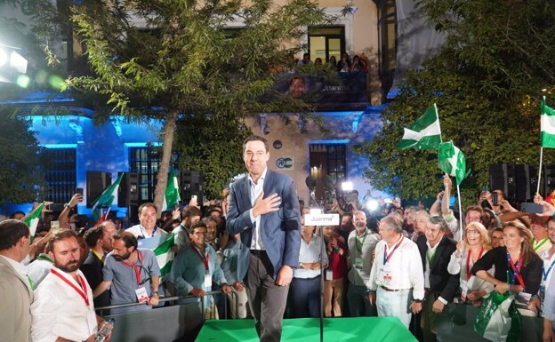 El líder del PP-A y vencedor de las elecciones, Juanma Moreno. 