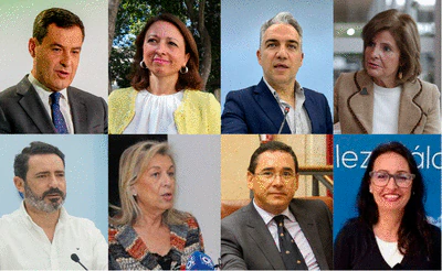 Nueve debutantes entre los parlamentarios por Málaga y tres regresos a la Cámara regional