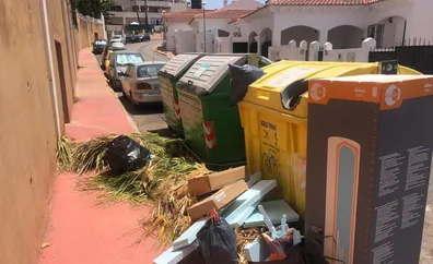 La Policía Local de Rincón sanciona con hasta 1.500 euros a los que dejen enseres o podas en los contenedores