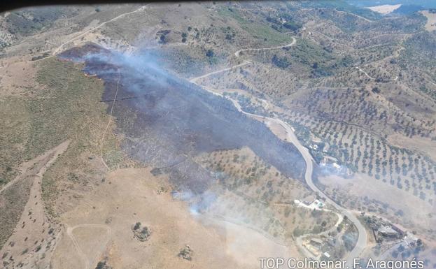 Estabilizado el incendio forestal declarado este lunes en Ardales