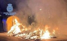 Detienen a un miembro del comité de la empresa de limpieza de Fuengirola por los incendios provocados durante una huelga