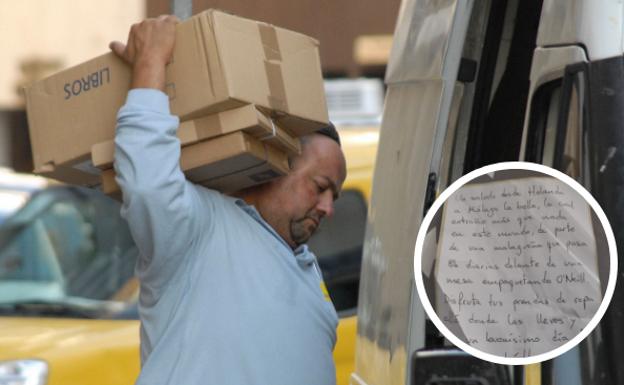 La curiosa nota que una trabajadora malagueña puso en un paquete de una tienda online