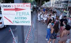 El éxito de la Feria de Málaga colapsa el transporte