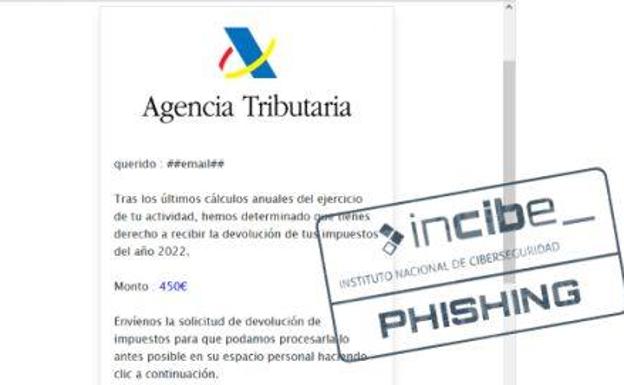El falso aviso de reembolso de 450 euros de la Agencia Tributaria: una nueva estafa por mail y SMS suplanta a Hacienda