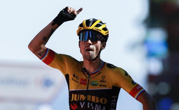 Victoria y liderato para Roglic en Laguardia