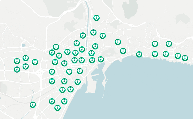 La red de desfibriladores de Málaga sigue creciendo: ésta es la ubicación de los 627 repartidos por la ciudad