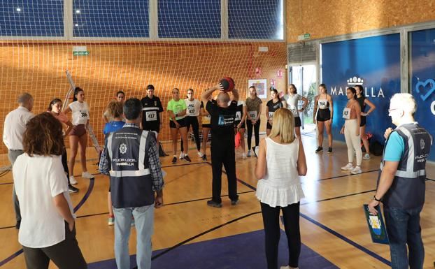 Comienzan las pruebas físicas para las oposiciones a policía local en Marbella