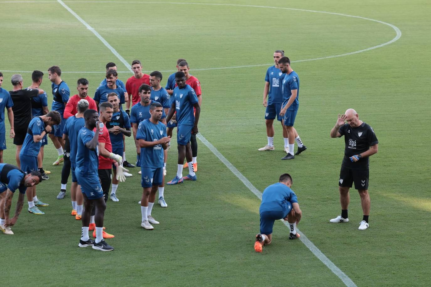 Primer entrenamiento de Pepe Mel con el Málaga