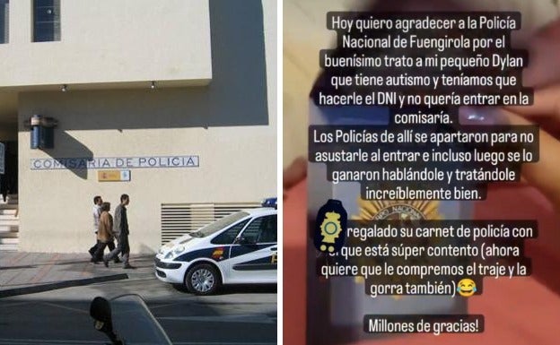 El agradecimiento a los policías de Fuengirola que se ha hecho viral por su trato a un menor con autismo