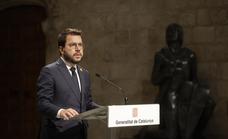 Aragonès llama a la unidad y al «reencuentro» del independentismo en el aniversario del 1-O