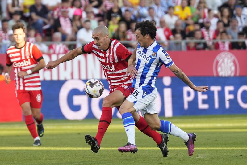 La Real vence en Montilivi en un festival de goles