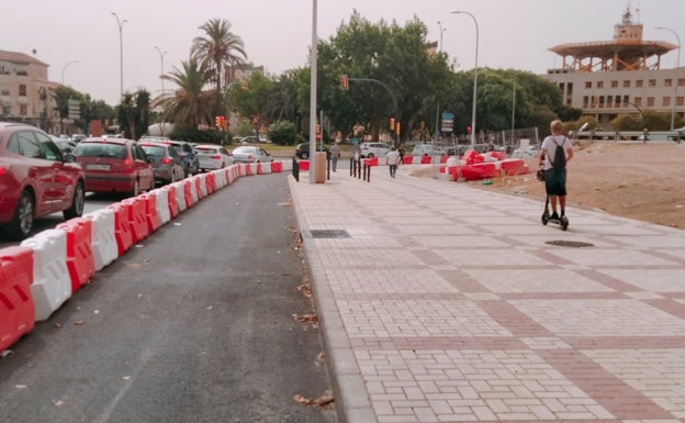 La creación de carriles bici por fin echa a rodar en Málaga tras un año de atasco