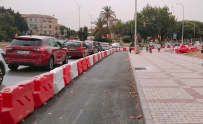 La creación de carriles bici por fin echa a rodar en Málaga tras un año de atasco
