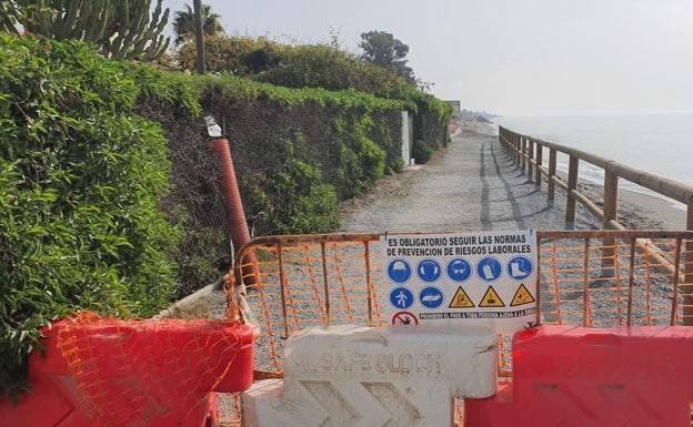 Inician las obras del tramo de la Senda Litoral de Los Rubios al arroyo Santillán en Torre de Benagalbón