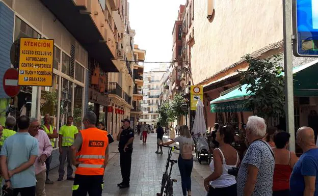 Empieza a funcionar un nuevo punto de control de acceso de vehículos al Centro de Málaga en la calle Cárcer