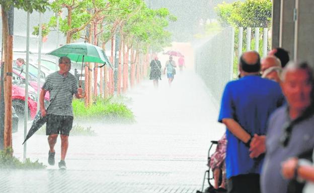Aemet prevé para hoy lluvias localmente fuertes en la provincia de Málaga