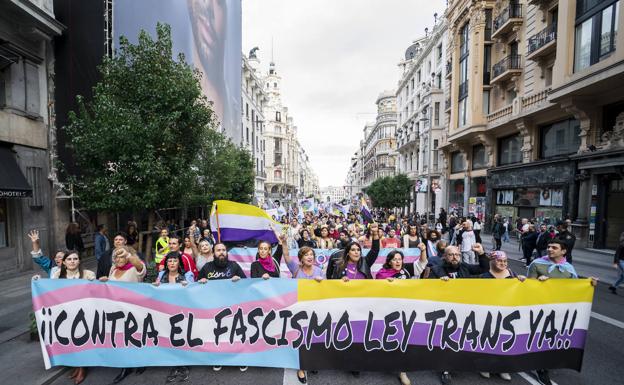 El colectivo trans reclama en la calle la aprobación urgente de la norma