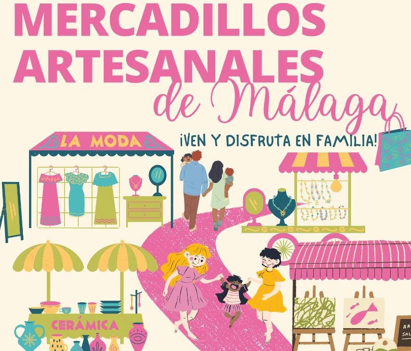 Los mercadillos artesanales de Málaga capital tendrán actividades para toda la familia