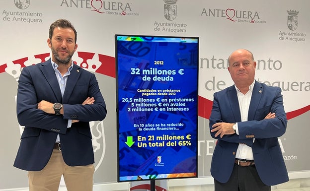 El Ayuntamiento de Antequera reduce su deuda en 21 millones de euros