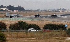 Los cazas F-18 comenzaron el primer ejercicio desde el Aeropuerto de Málaga
