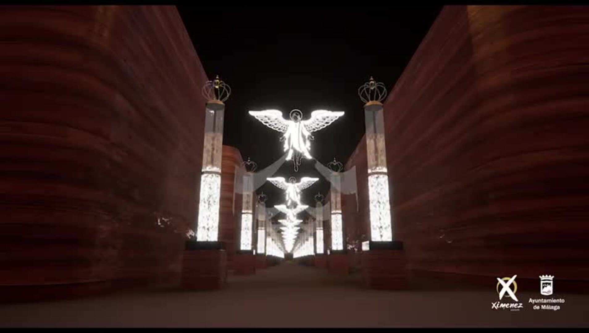 Nueva decoración de Navidad en Málaga: unos ángeles celestiales decorarán la calle Larios durante las fiestas