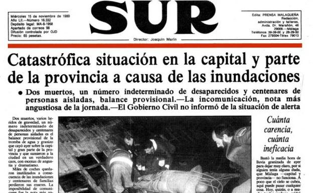 14 de noviembre: hoy se cumplen 33 años de una de las mayores riadas en la historia de Málaga