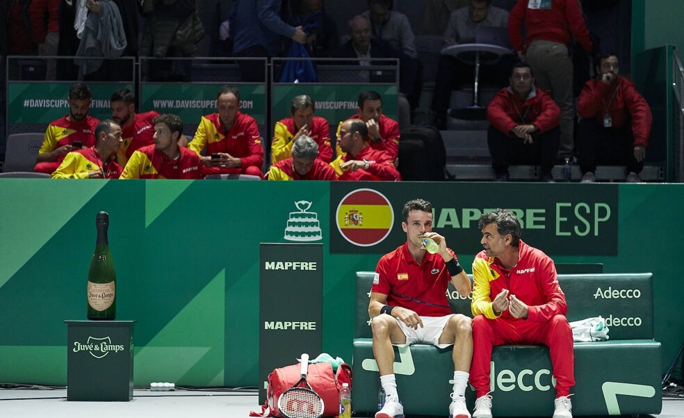 El equipo español de Copa Davis se entrena este viernes en el Carpena