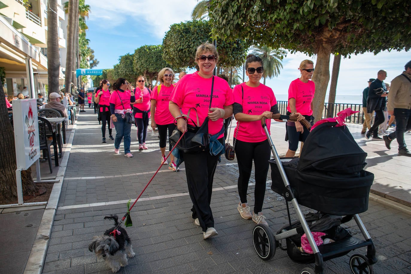 Marea rosa en Marbella: más de 3.000 personas recorren las calles