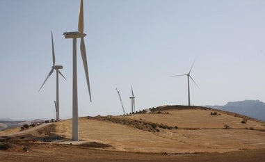 Parque eólico Cerro La Higuera, en la comarca del Guadalteba./Sur