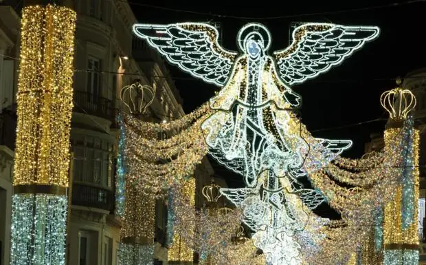 Los horarios de los tres espectáculos de luces de Navidad de Málaga