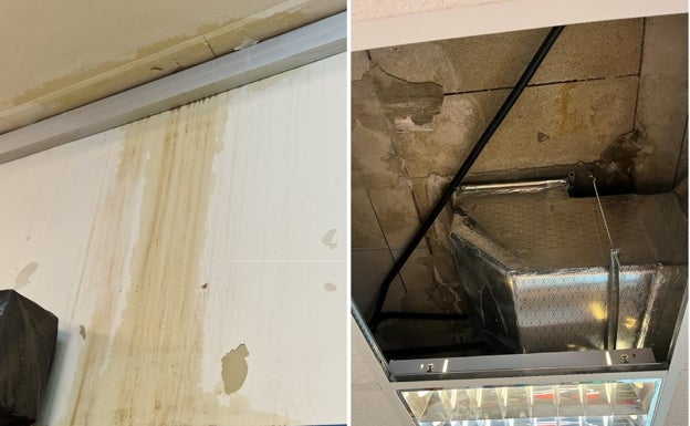 Padres de alumnos del colegio Moreno Villa de Málaga exigen una solución «definitiva» a las goteras