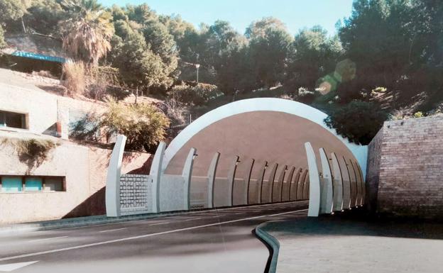 El túnel de la Alcazaba de Málaga tendrá más aceras, menos coches y mamparas para reducir el ruido