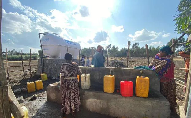 El nuevo proyecto permitirá sumar dos poblados más de esta zona de Etiopía con agua potable para sus necesidades. /SUR