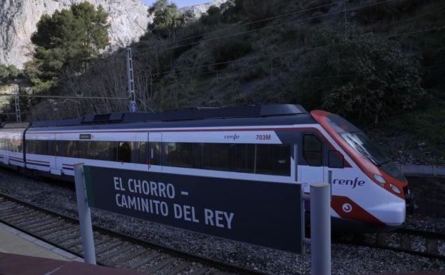 La nueva línea de tren desde Málaga al Caminito del Rey ya está en pruebas y empezará en marzo