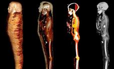 'Desenvuelven' una momia egipcia con un escáner y descubren los amuletos que la protegían