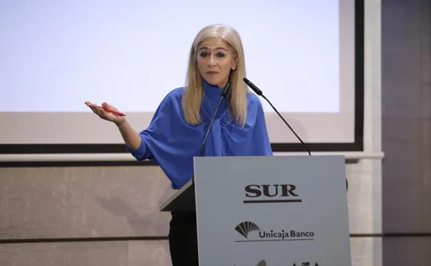 La ministra de Fomento de la Educación, Patricia del Pozo, en un acto en Málaga. 
