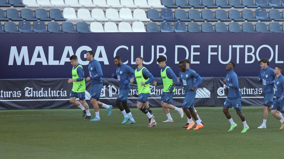 Las fotos del entrenamiento del Málaga, que prepara el partido contra el Oviedo