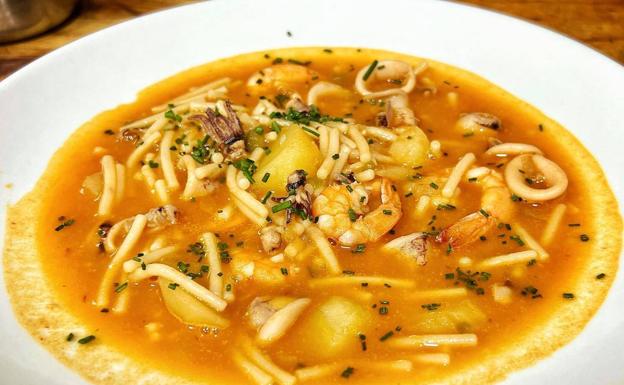 Cazuela de fideos, 'cocina rápida' malagueña de ayer