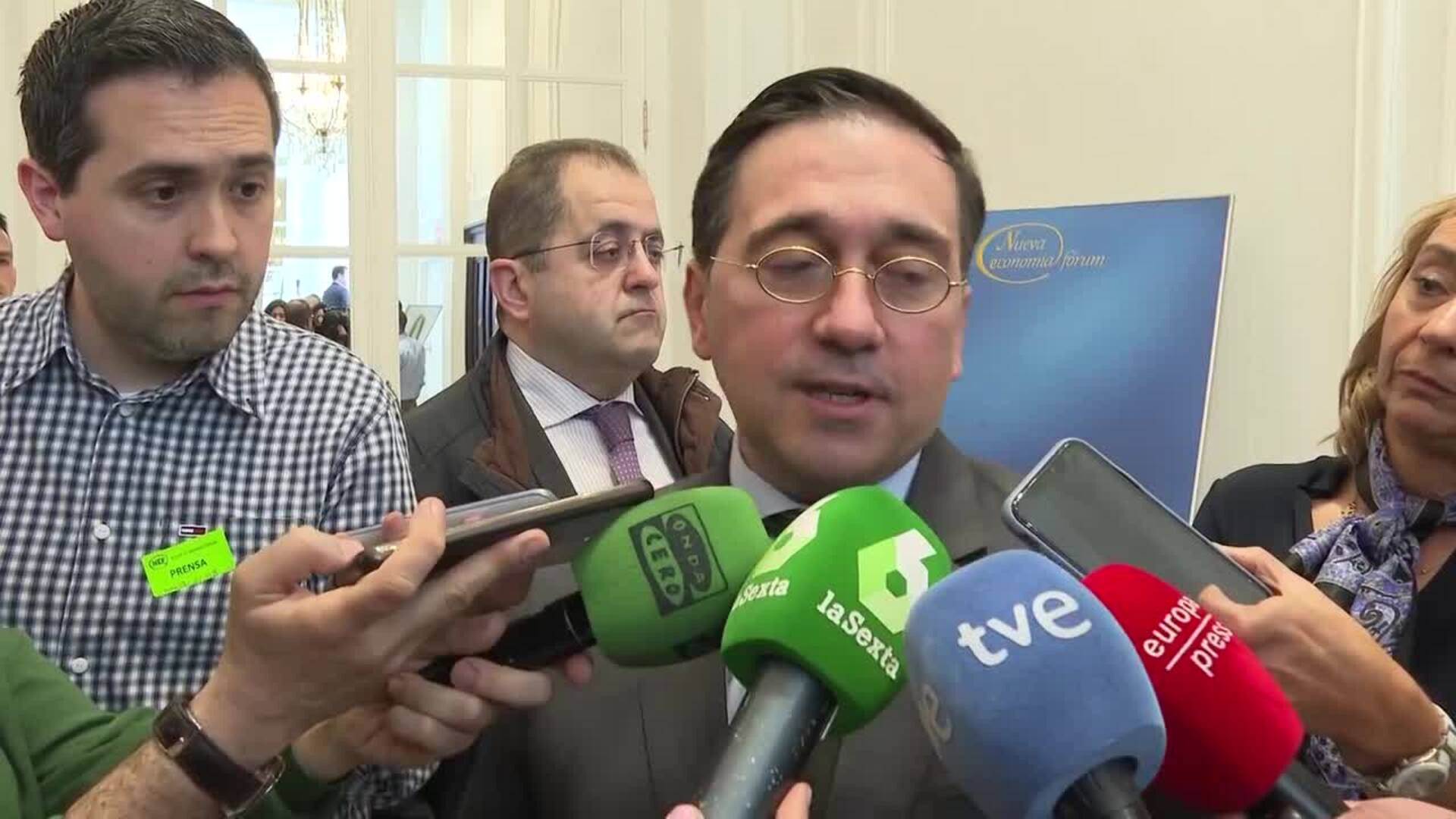 Albares: "que China piense en términos de paz para Ucrania es algo bueno y positivo"