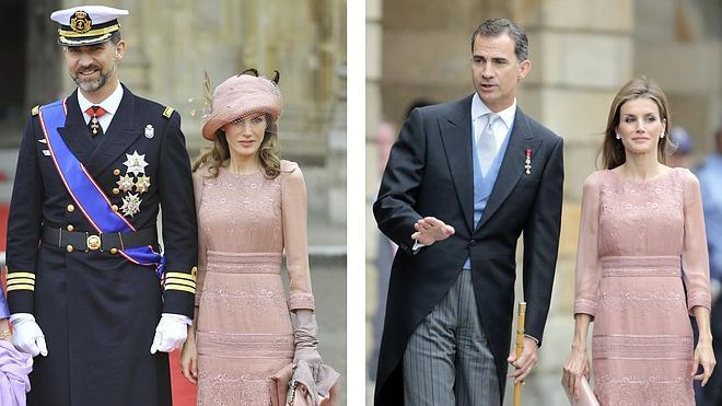 La Reina repite en Galicia el vestido de la boda de los Duques de Cambridge